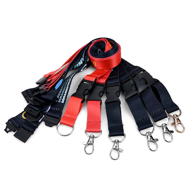 Customised promotional silkscreen printed neck lanyards custom sublimation polyester anime lanyard with logo custom
