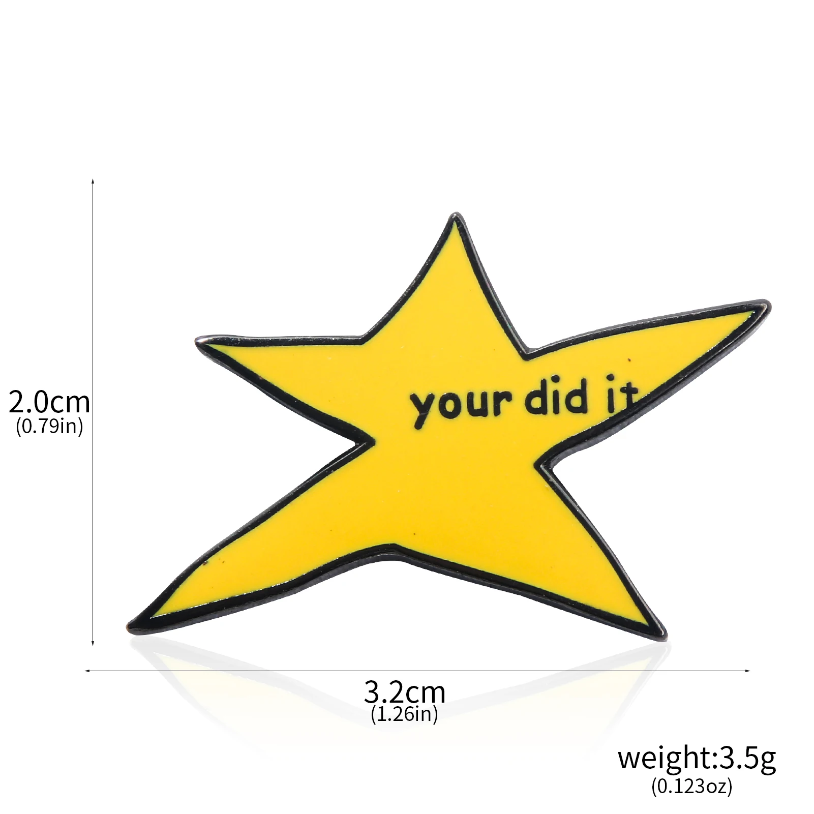 Creative 'You Did It' You Have Achieved Humorous Meme Star Franc Metal Badge Brooch Exploration Badge Accessories