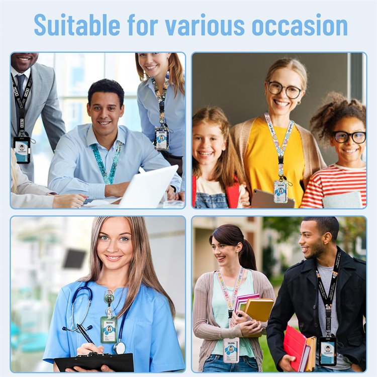 Manufacturer Personalized Custom Design Printed Sublimation Polyester Lanyard Badge Holder Polyester Lanyard