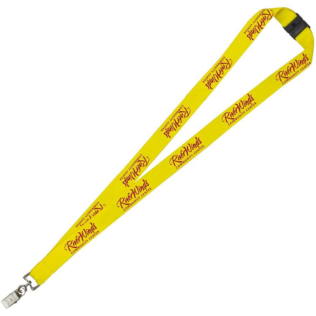 Customized Cool Safety Breakaway Badge ID Card Holder Black Polyester Bulk Name Tag Lanyard