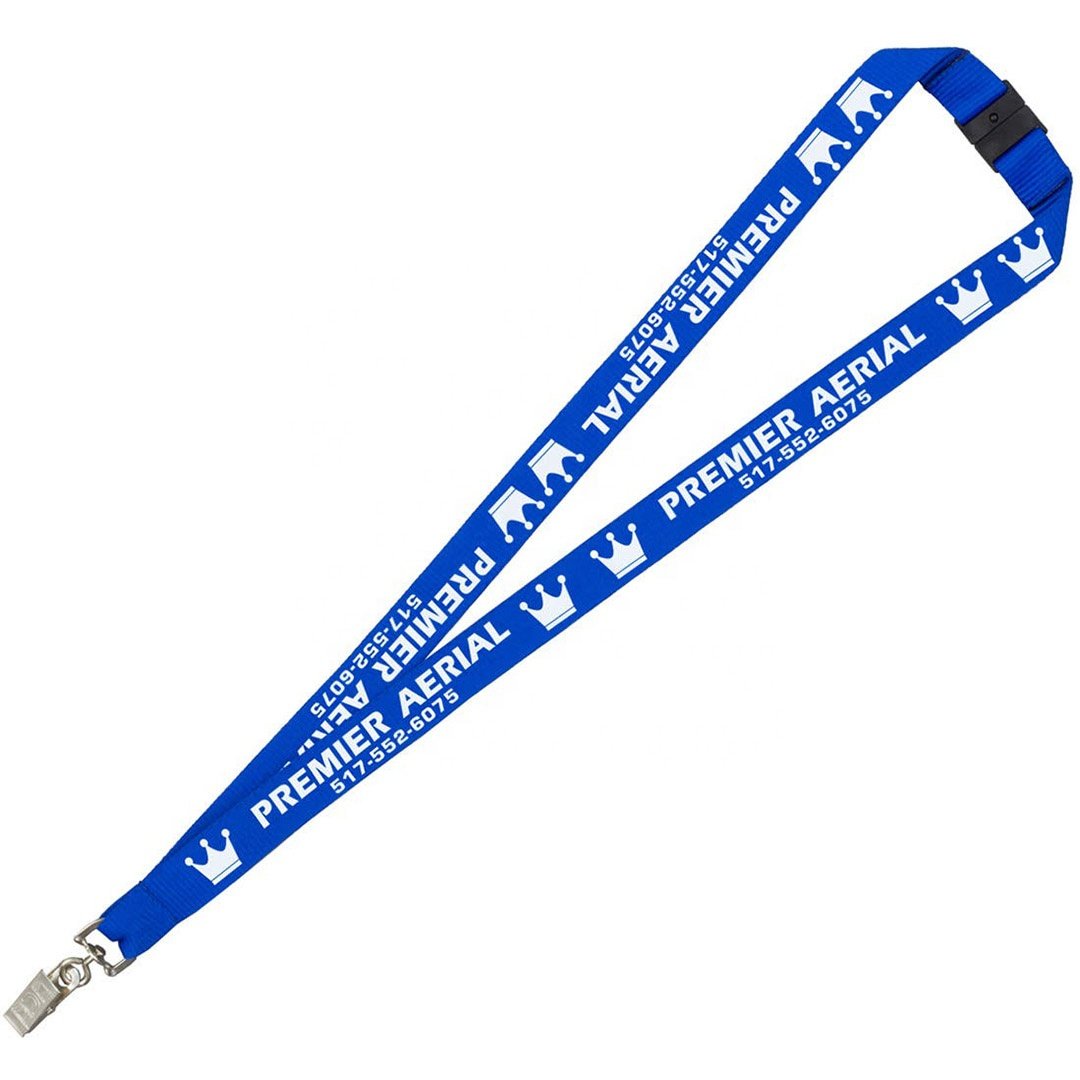 Customized Cool Safety Breakaway Badge ID Card Holder Black Polyester Bulk Name Tag Lanyard