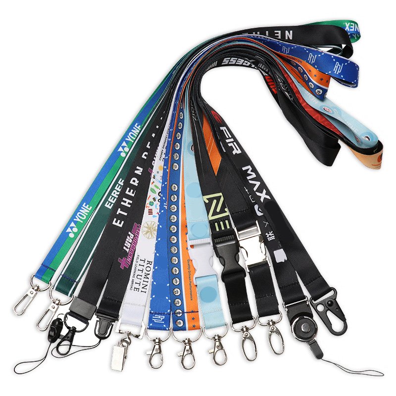 Custom Safety Lanyard Cord Badge Holder Necklace Chain Lany For Card Holder And polyester lanyard custom logo Lanyards