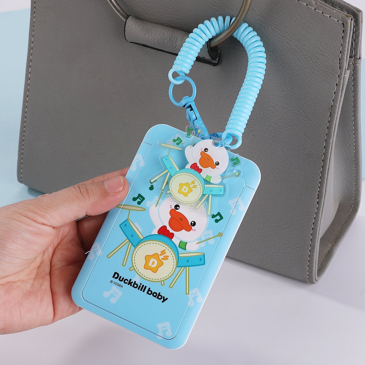 Cute Girl Bus Card Holder Bank Card Holder Lanyard ABS PVC Business Badge ID Card Holder
