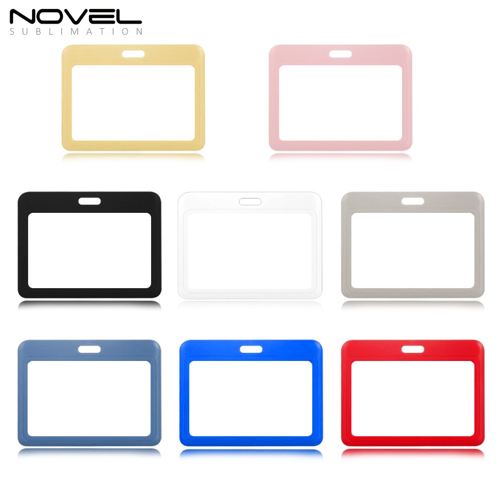 For School, Office, Factory Hard Plastic Key Card Work Badge Sleeve with Clear ID Window Sublimation Sliding ID Badge Holder
