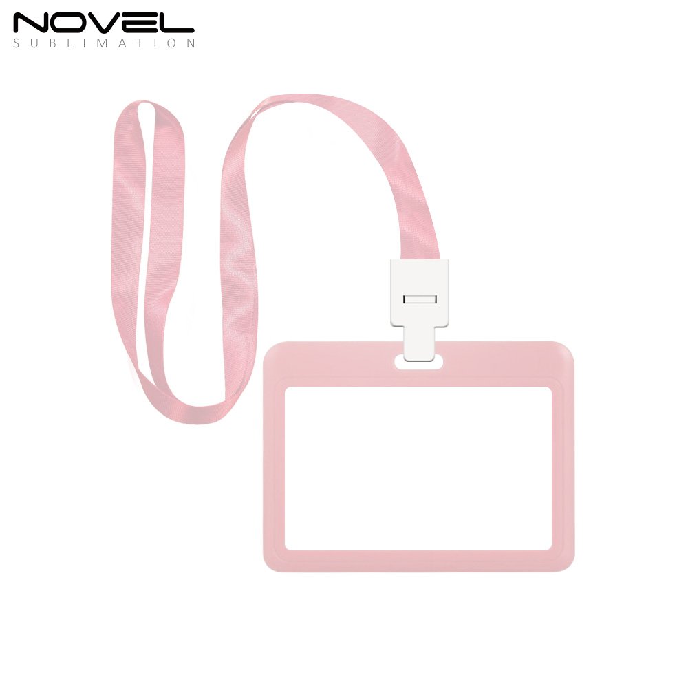 For School, Office, Factory Hard Plastic Key Card Work Badge Sleeve with Clear ID Window Sublimation Sliding ID Badge Holder
