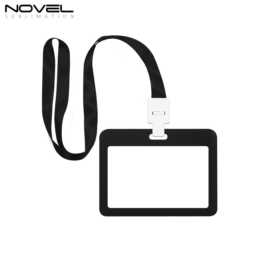 For School, Office, Factory Hard Plastic Key Card Work Badge Sleeve with Clear ID Window Sublimation Sliding ID Badge Holder