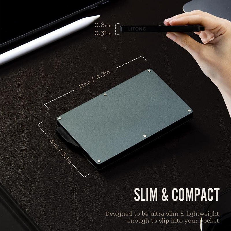 Mens Metal Pop Up Teacher Gift Card Holder Sets Wallet Mens Stainless Steel