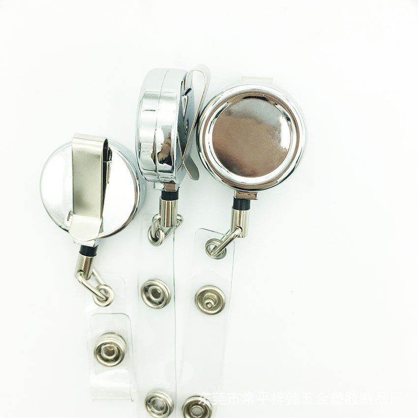 Best Quality custom logo round metal aluminium alloy badge holder reel nurse