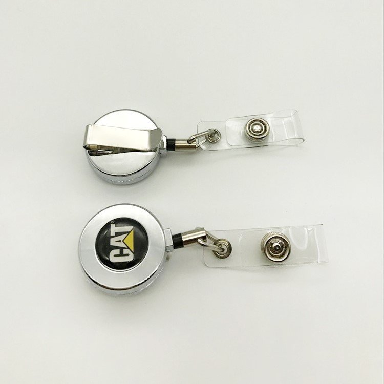 Best Quality custom logo round metal aluminium alloy badge holder reel nurse