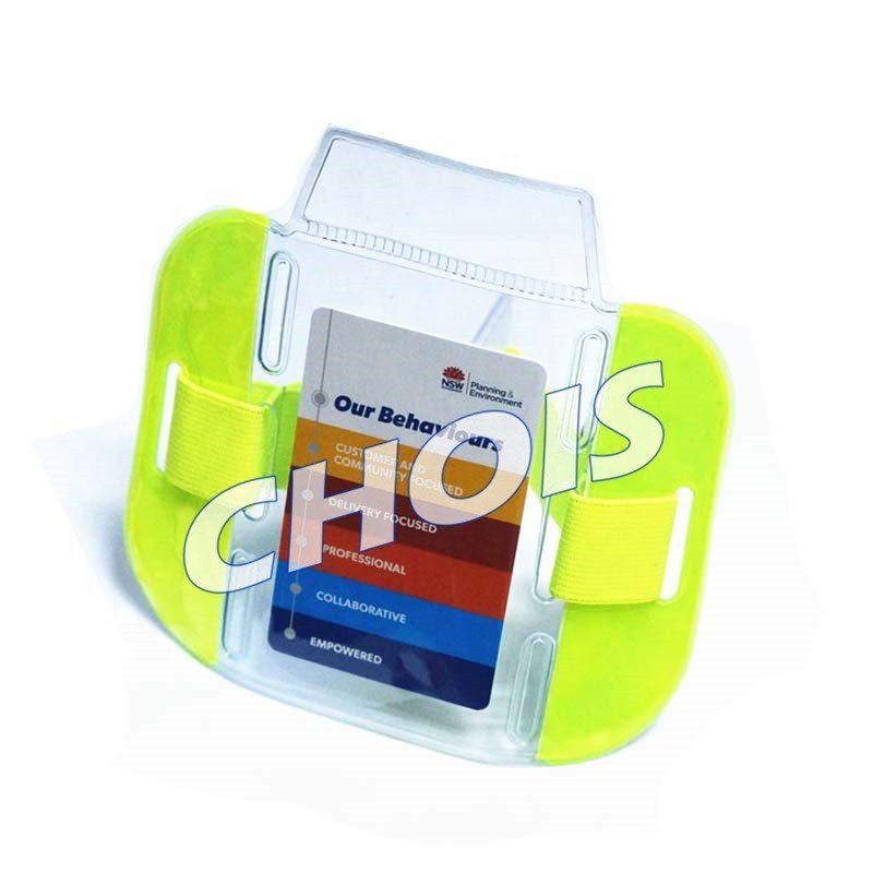 Security Armband Holder Arm Band Badge Holder with Flexible Elastic Strap