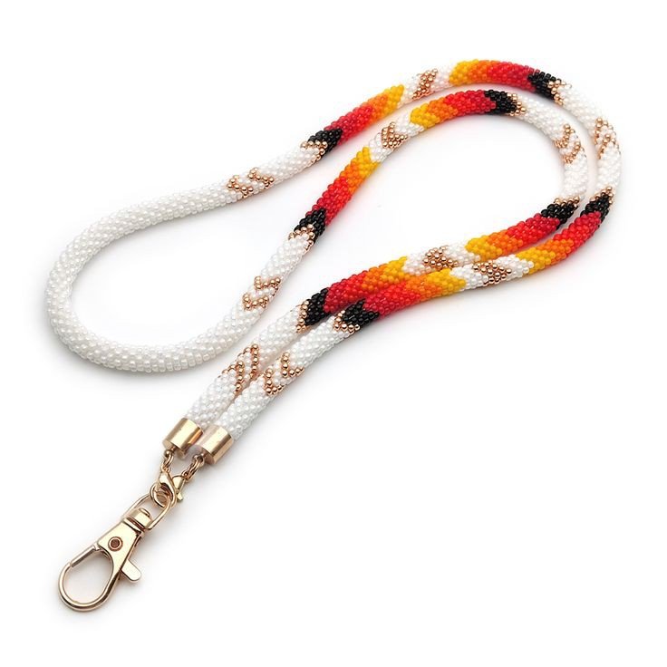 Beaded Lanyard beaded badge holder lanyard women ID card holder teacher nurse from india handmade Lanyard for women and girls