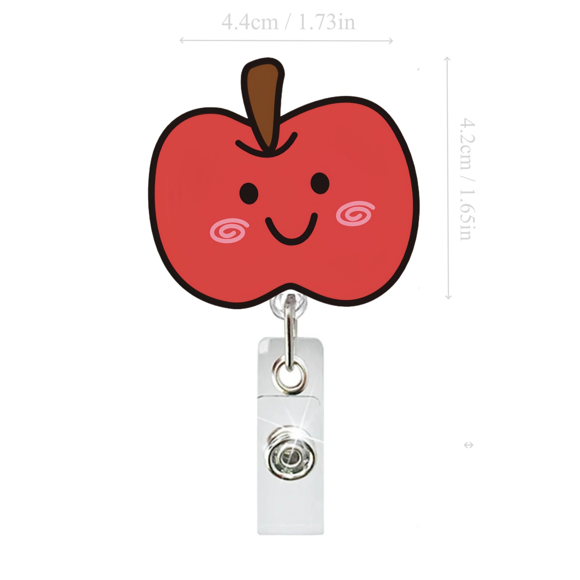 2024 cute new Christmas badge clip with automatic retractable rebound fun chest card and ID clip acrylic DIY easy to pull buckle
