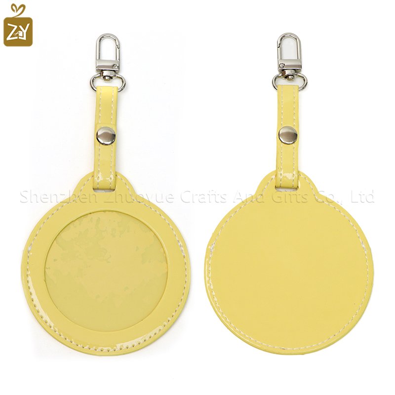 Portable PU Leather Badge Holder Personalized ID Badge Holder Cute Badge Card Holder
