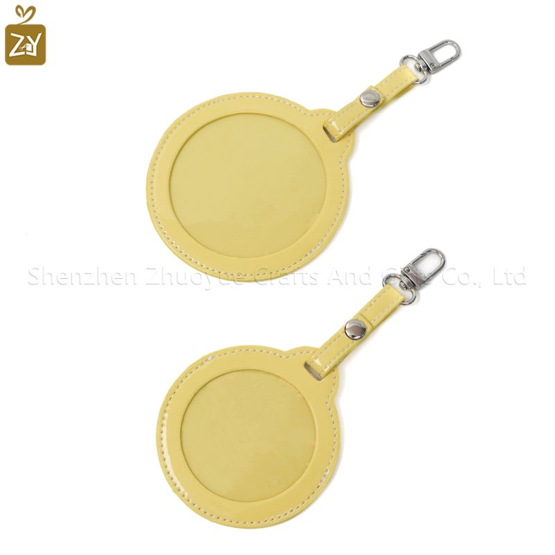 Portable PU Leather Badge Holder Personalized ID Badge Holder Cute Badge Card Holder