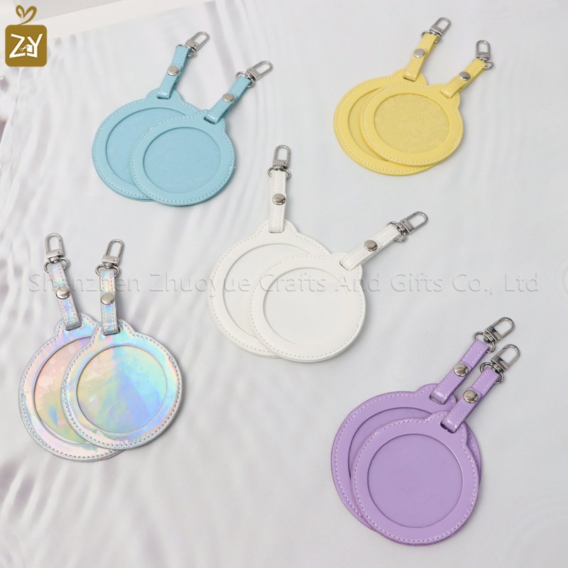 Portable PU Leather Badge Holder Personalized ID Badge Holder Cute Badge Card Holder