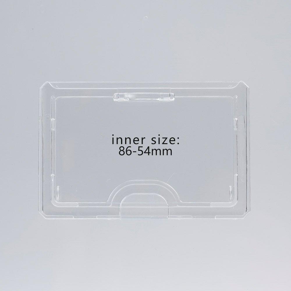 Bestom Premium Card Holder Clear Hard Plastic High quality ID Card Name Badge with Business Card Holders