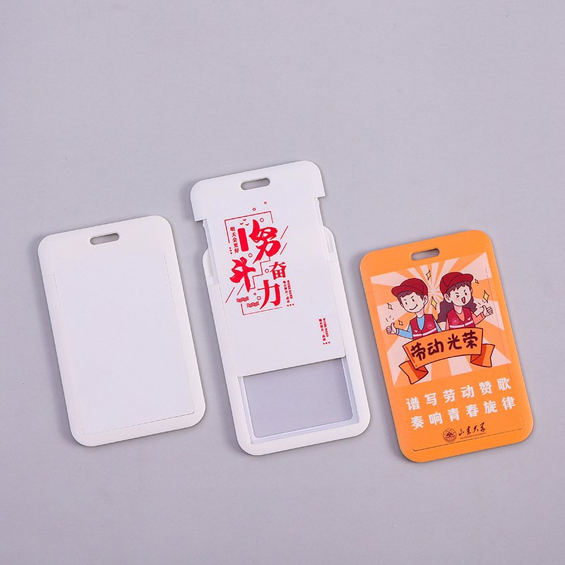 Custom Logo Pattern ABS Cardholder Kpop Student ID Holder with TXT Card Plastic Key Chains for Students and Kpop Fans