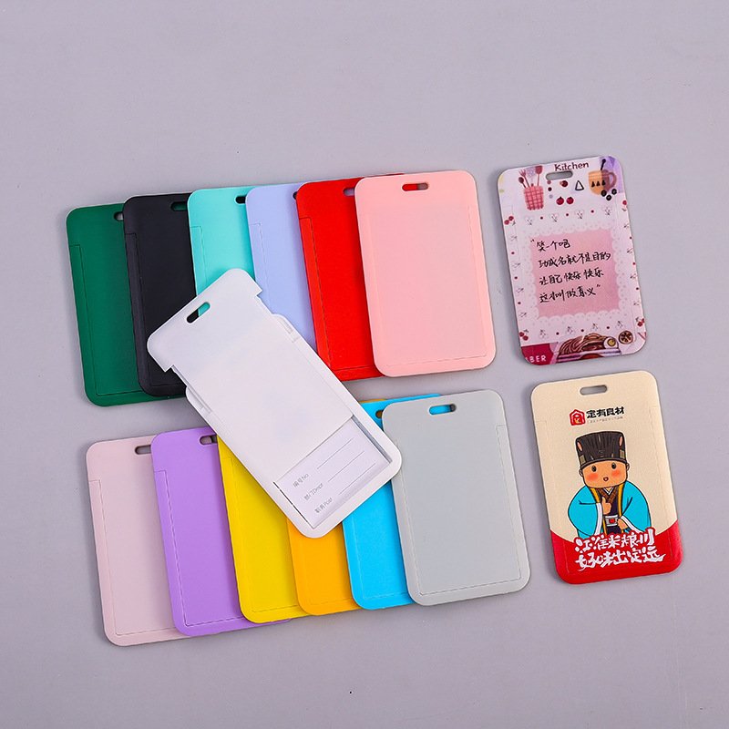 Custom Logo Pattern ABS Cardholder Kpop Student ID Holder with TXT Card Plastic Key Chains for Students and Kpop Fans