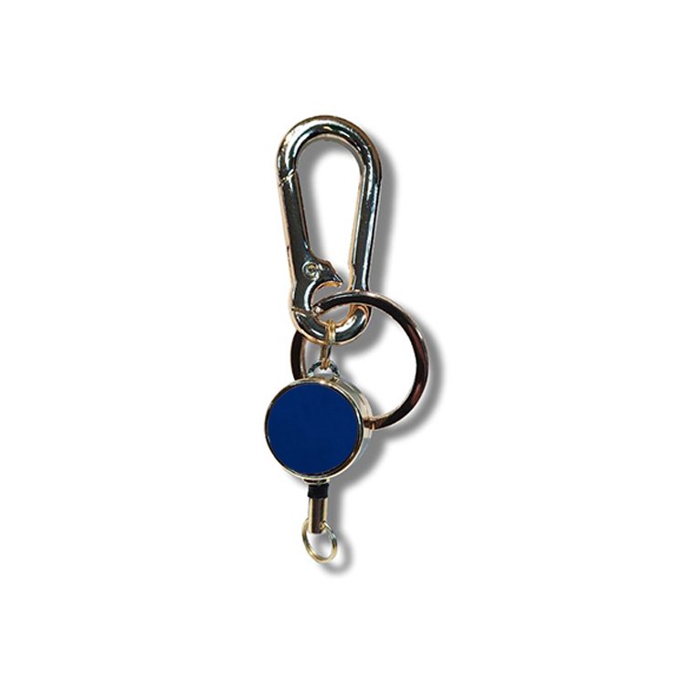 Custom Multi-Purpose Leather Patch Reel Retractable Metal Badge Holder