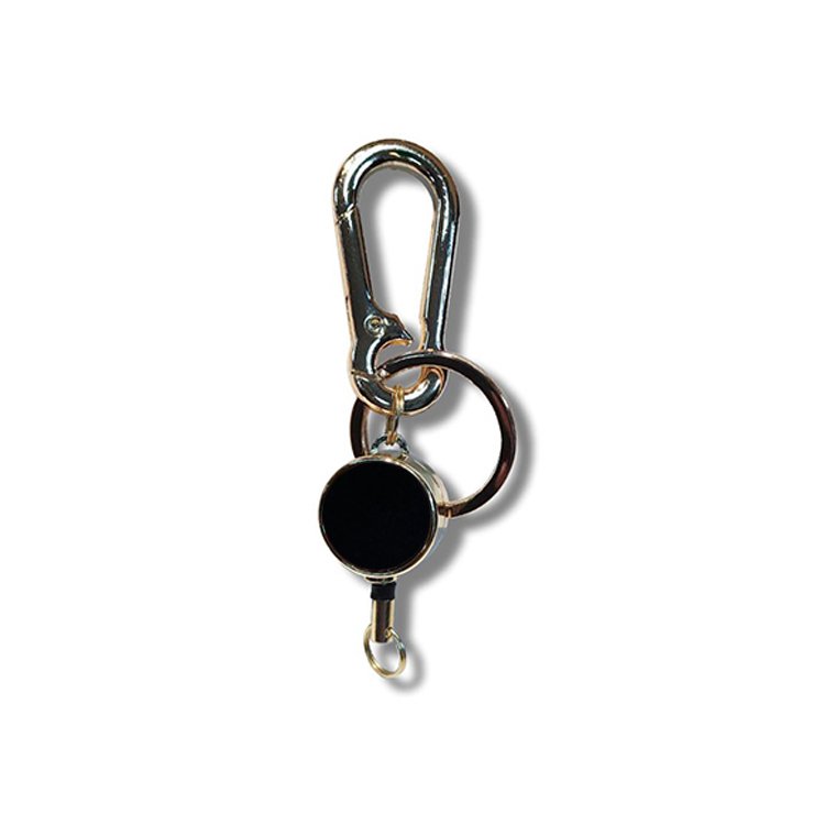 Custom Multi-Purpose Leather Patch Reel Retractable Metal Badge Holder