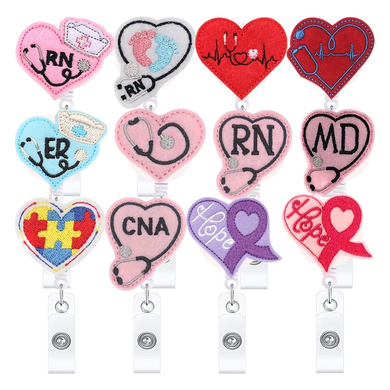 Medical Swivel Conference Alligator Id Badge Holder Metal Badge Clips With Retractable Clip