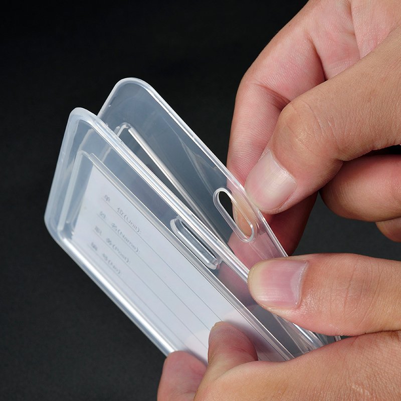 KEJEA T-609 Customize hot sale Crystal double side id card holder student officer worker