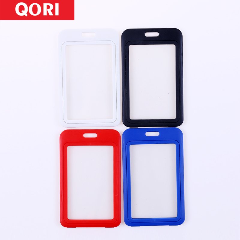 QORI acrylic business card holder block retractable id card holder customised