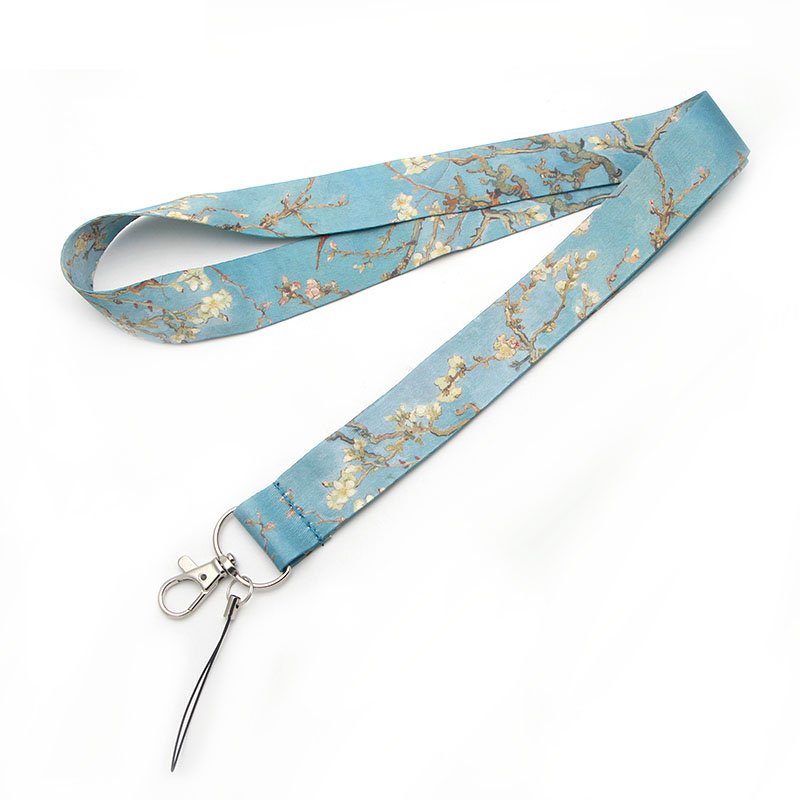 5 styles painting starry night sunflowers lanyard for Key Phones Keychains ID Name Tag Badge Holders