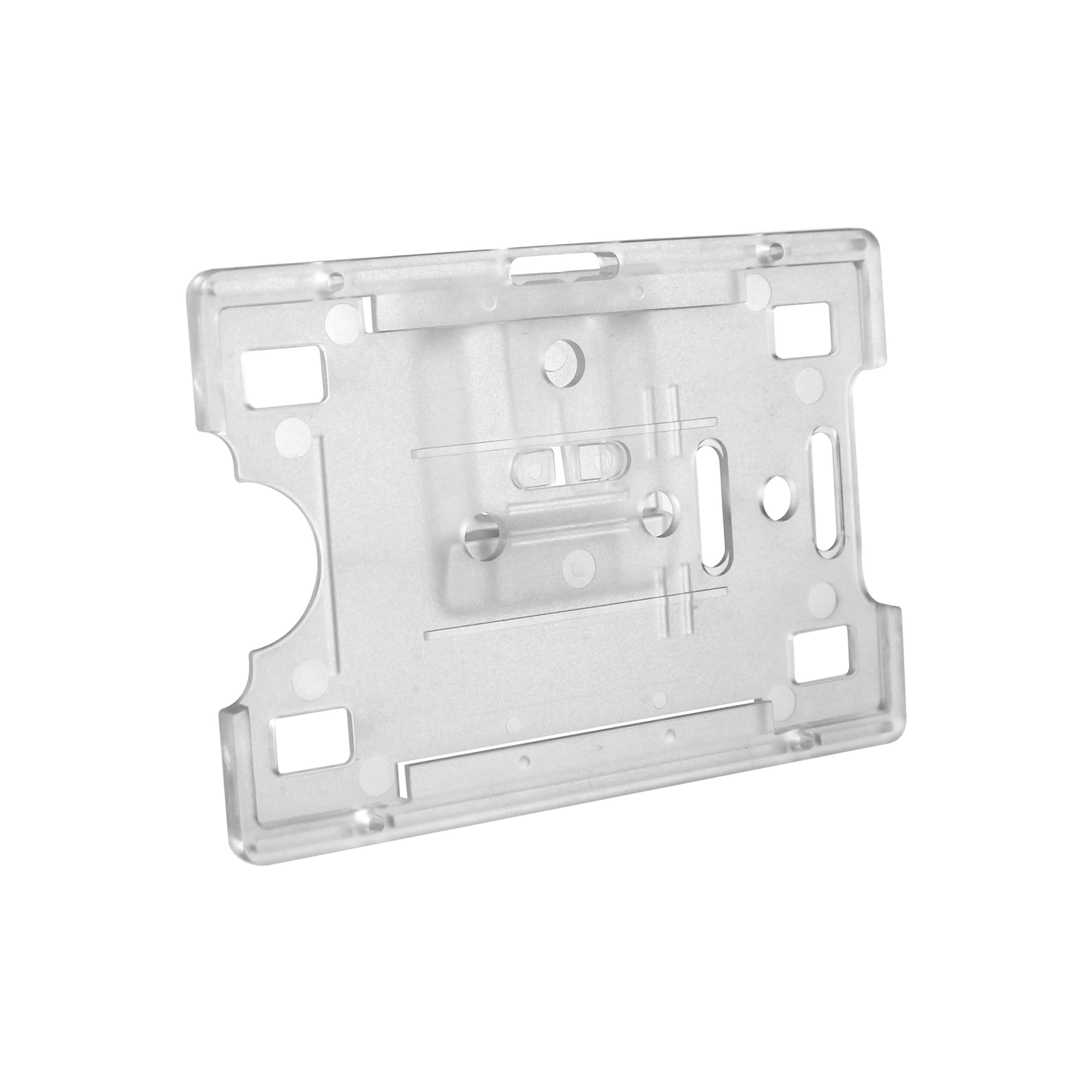 BESTOM Open-Face ABS Badge Holder & Nursing ID Card Accessories Horizontal & Vertical Rigid Hard Plastic Promotional Name Tag