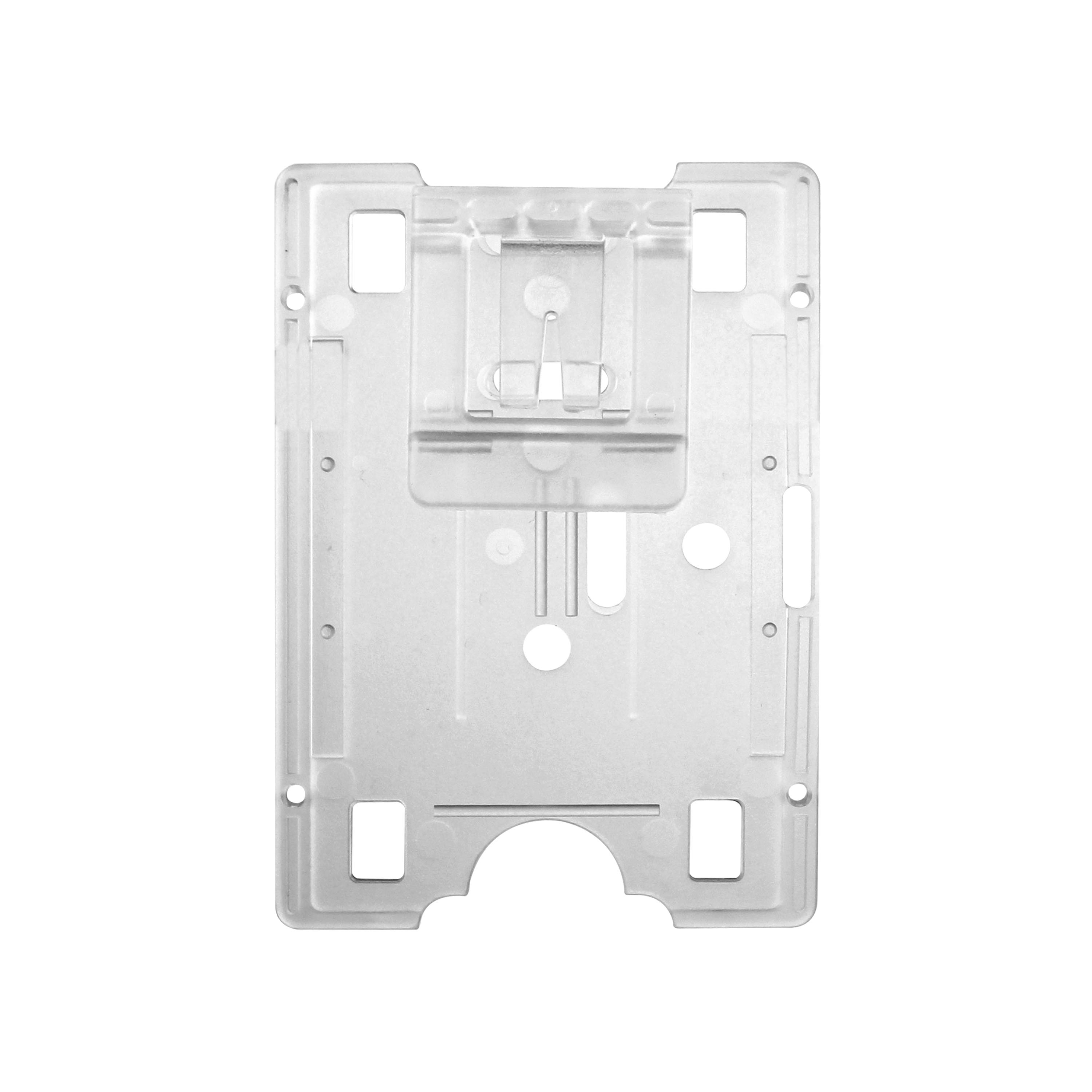BESTOM Open-Face ABS Badge Holder & Nursing ID Card Accessories Horizontal & Vertical Rigid Hard Plastic Promotional Name Tag