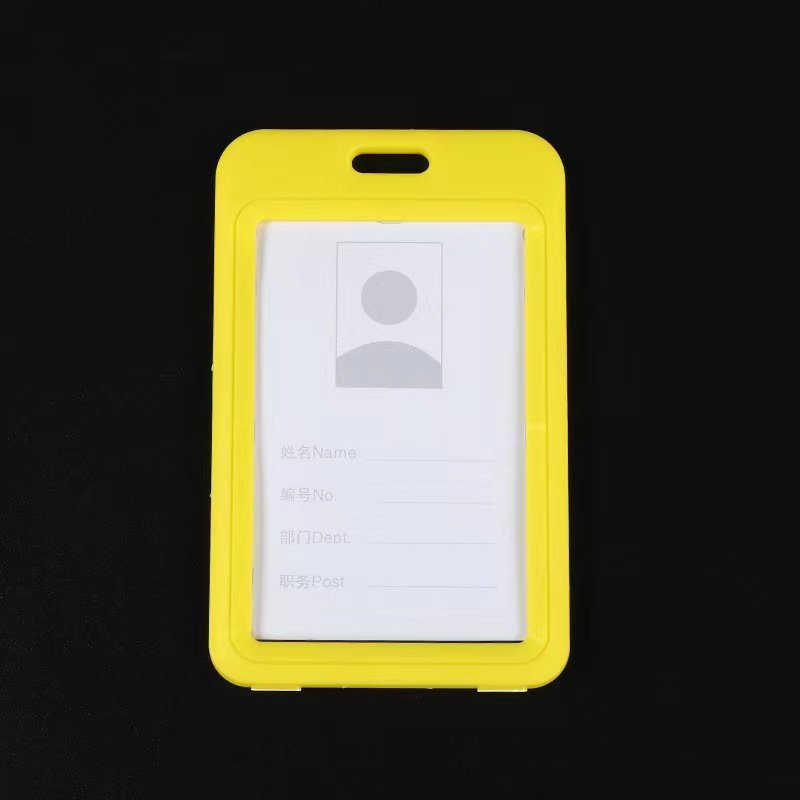 Vertical horizontal Lanyard ID Card Holder for office working card Plastic vertical name card
