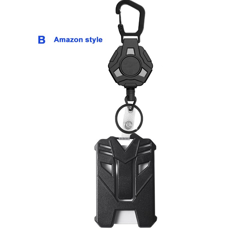Custom Design Heavy-Duty Retractable Keychains Set Retractable Badges Reel Clip with Hard ID Card Holder