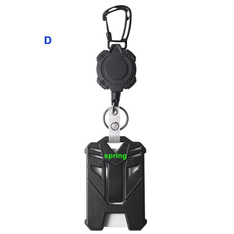 Custom Design Heavy-Duty Retractable Keychains Set Retractable Badges Reel Clip with Hard ID Card Holder