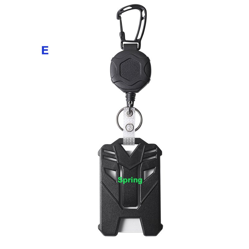 Custom Design Heavy-Duty Retractable Keychains Set Retractable Badges Reel Clip with Hard ID Card Holder