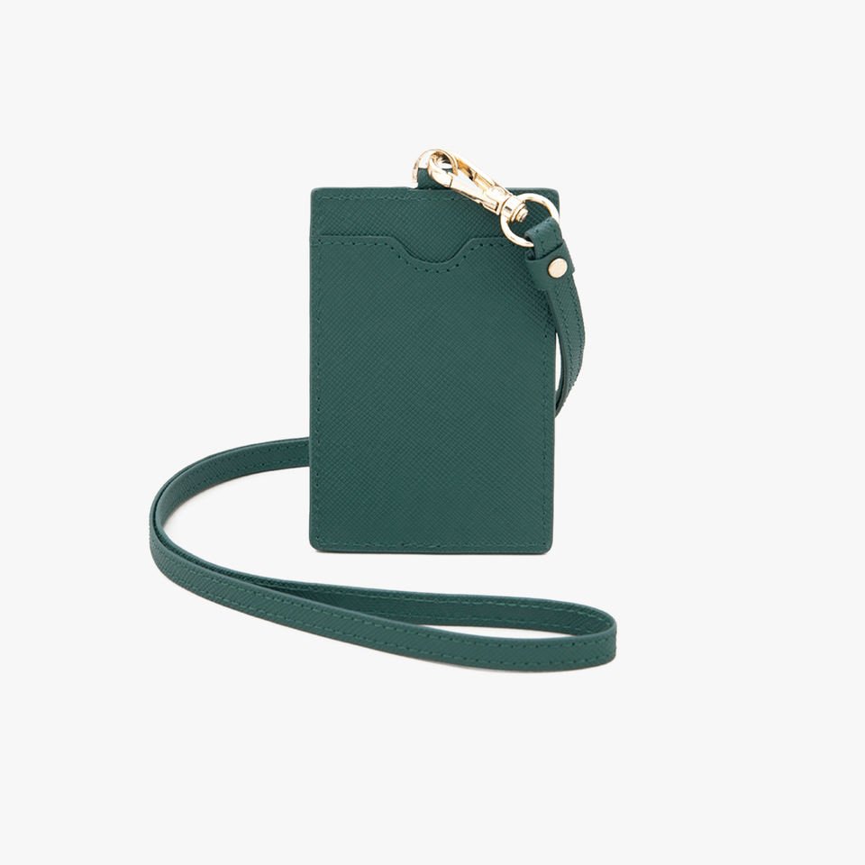 2023 New Design Slim Custom Multi Color Leather Square Work Id Card Set Leather Id Card Holder ID Name Work Card Badge Holder