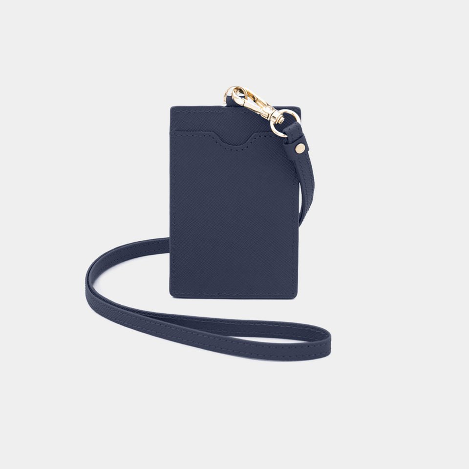 2023 New Design Slim Custom Multi Color Leather Square Work Id Card Set Leather Id Card Holder ID Name Work Card Badge Holder