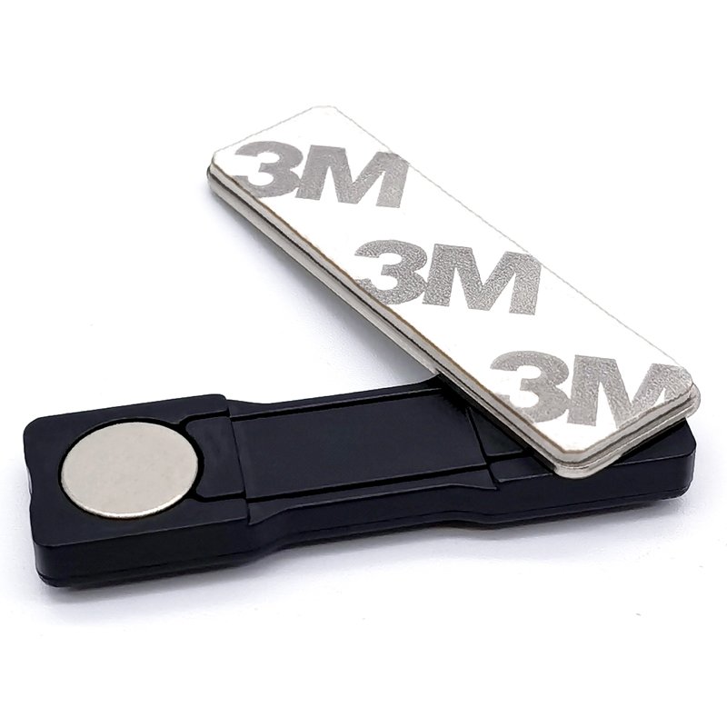 Factory Price Custom Employee ID Magnetic Tag 3M Adhesive Reusable 45x13 Rectangle ABS Plastic Neodymium Magnetic Name Badge