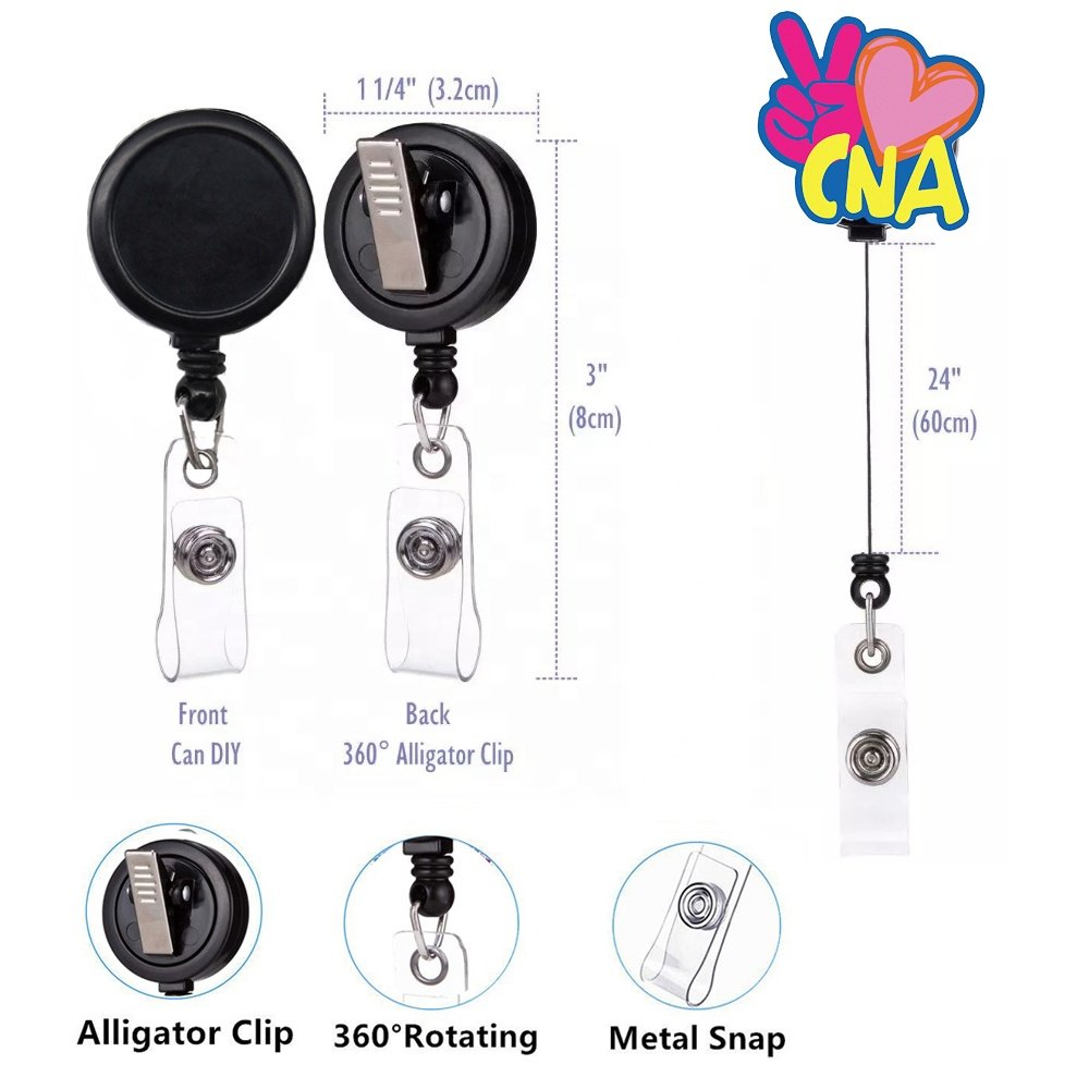 Office Supply Medical Series PEACE LOVE CNA Nursing Student ER RN Badge Reel For Healthcare Worker Accessories Badge Holder