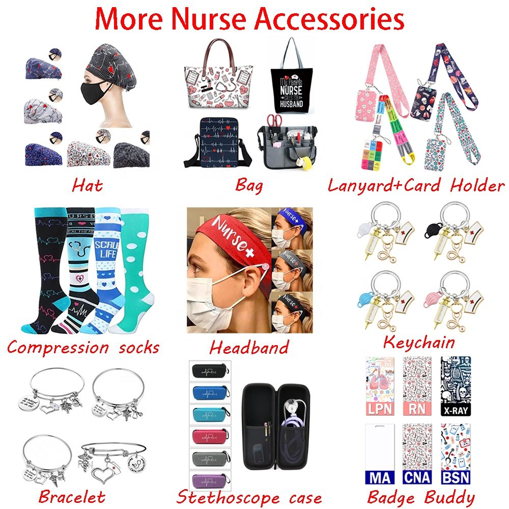 Office Supply Medical Series PEACE LOVE CNA Nursing Student ER RN Badge Reel For Healthcare Worker Accessories Badge Holder