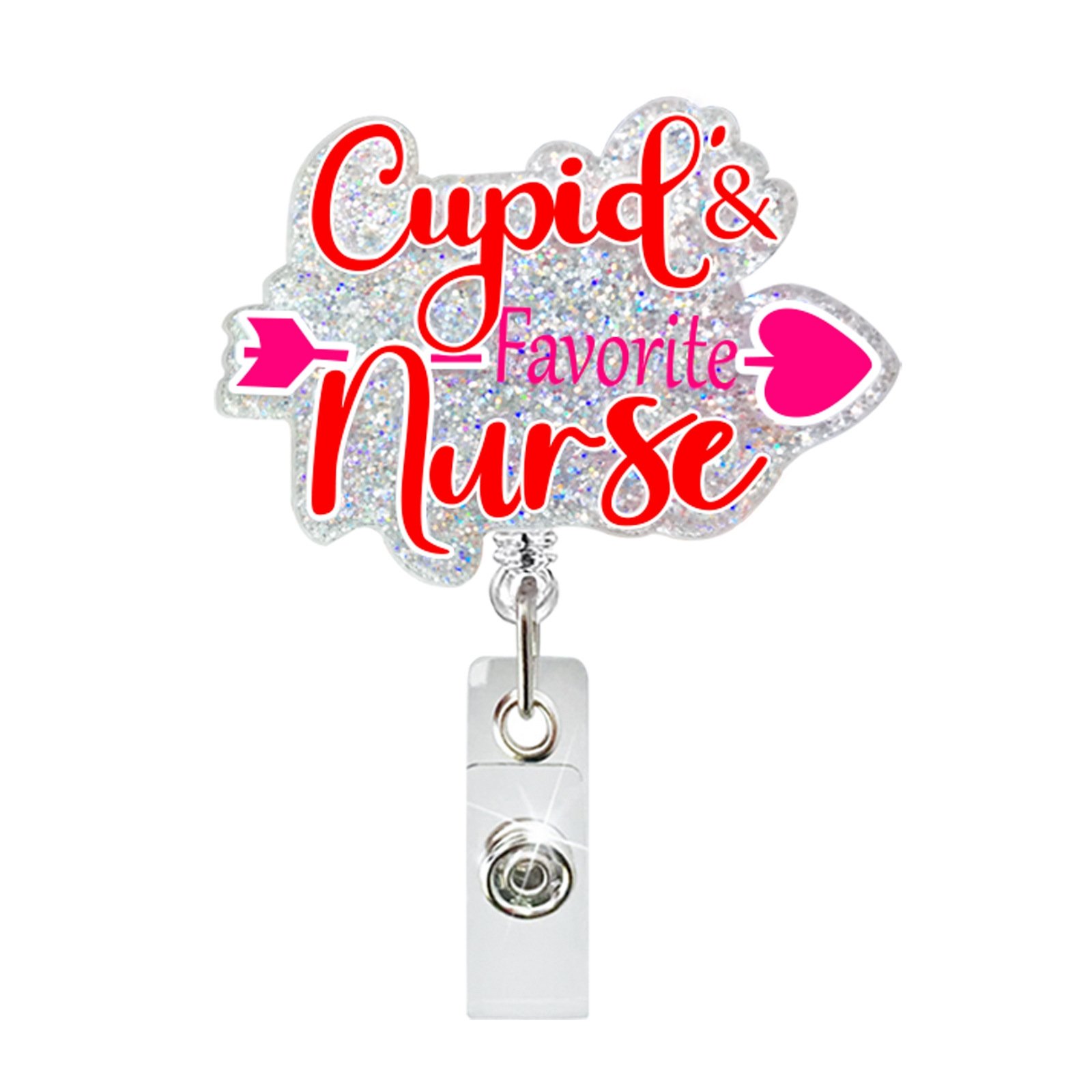Custom Design Badge Holder For Gift Wedding Doctor Nurse Accessories Badge Reel Acrylic Valentine Day