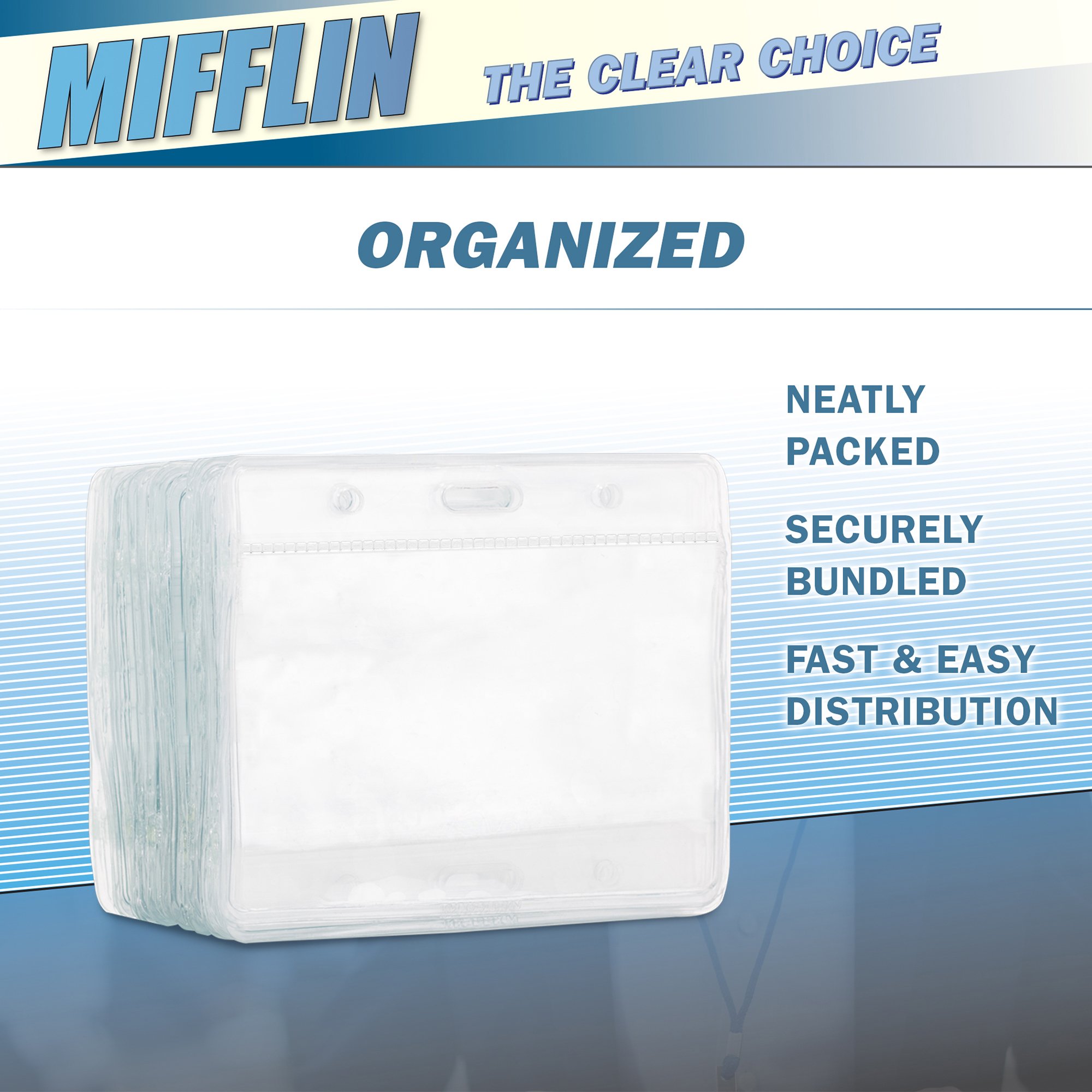 Soft PVC ID card holder Horizontal Slot Zipperless 3.5" x 2.25" Bulk Buy Name Tags For Office and School Usage