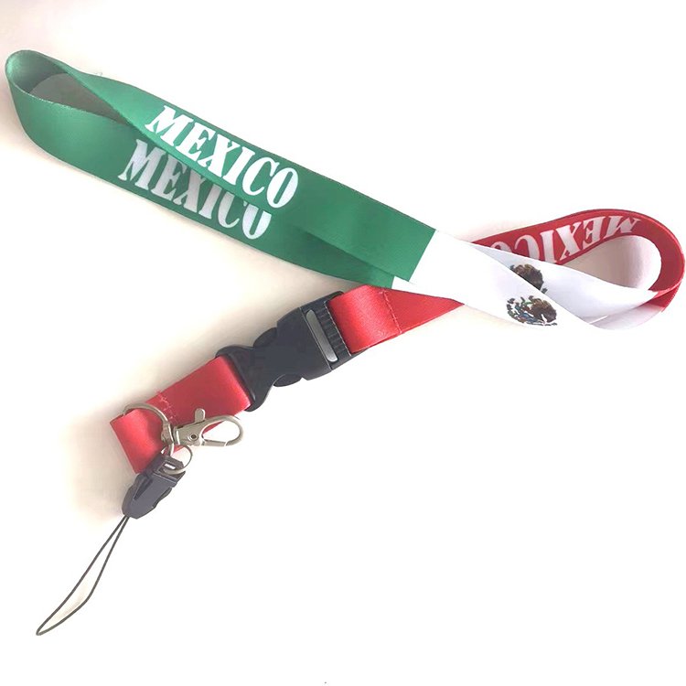 Custom personalized durable embroidered breakaway woven fabric lanyard with id card badge holder for exhibition event