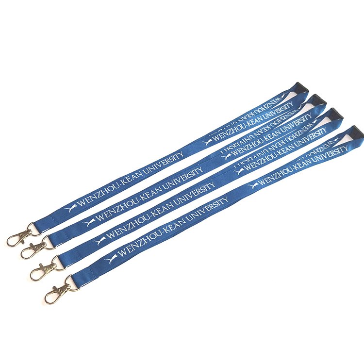 Custom personalized durable embroidered breakaway woven fabric lanyard with id card badge holder for exhibition event