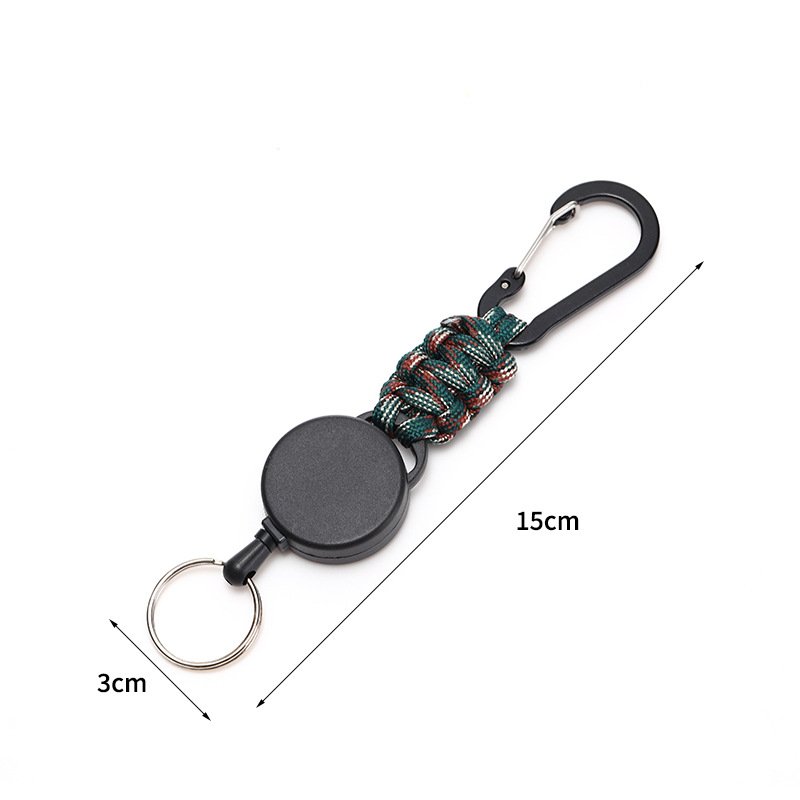 Promotional Retractable Badge Reel Keychain Retractable Carabiner for Camping & Hiking