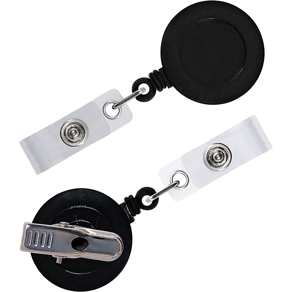 Promotional Round Shape Retractable Plastic Badge Holder Colorful Badge Reel