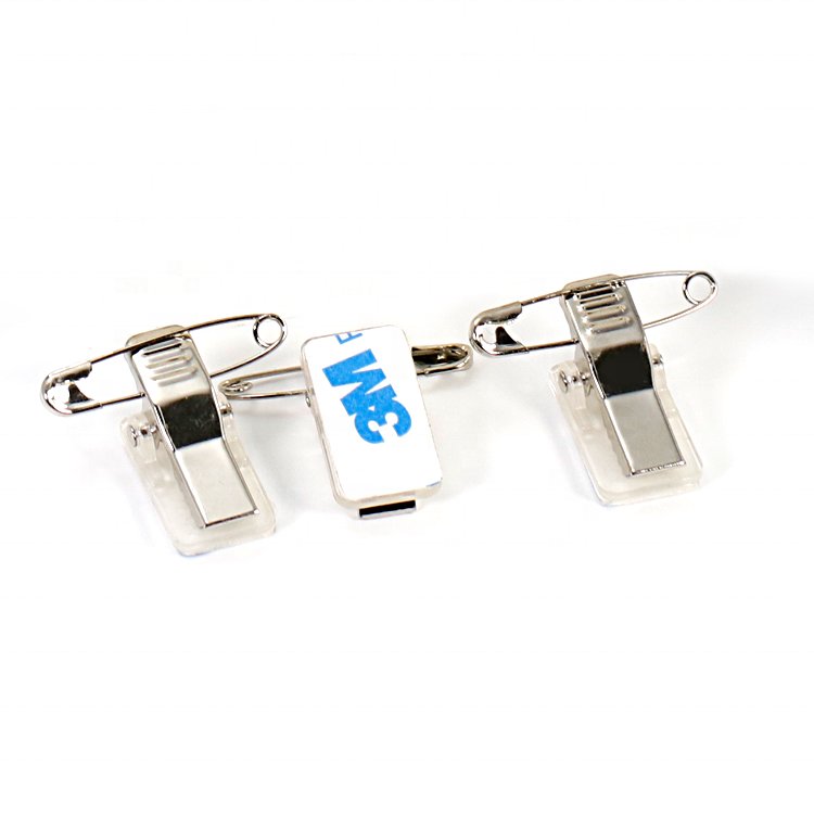 Transparent Chest Tag ID Holders Sleeve Office Staff Workers Work Card Cover Case Nurse Name Badges Holder with Brooch
