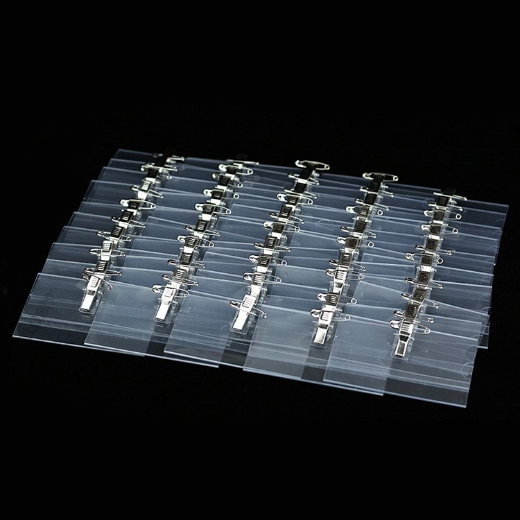 Transparent Chest Tag ID Holders Sleeve Office Staff Workers Work Card Cover Case Nurse Name Badges Holder with Brooch