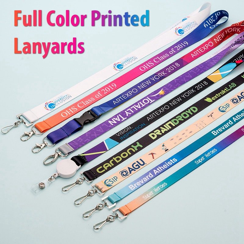 Custom Personalized Printed Sublimated Lanyard With Id Card Badge Holder Custom Polyester Lanyards With Logo Custom