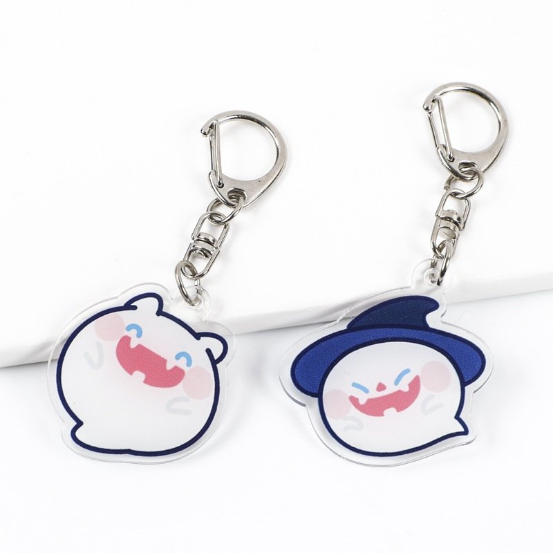 Personalized custom pattern letter custom acrylic keychain Heart cartoon animation acrylic keychain