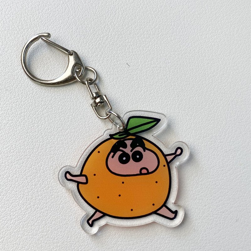 Personalized custom pattern letter custom acrylic keychain Heart cartoon animation acrylic keychain